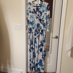 NEW Blue Floral Maxi Dress
